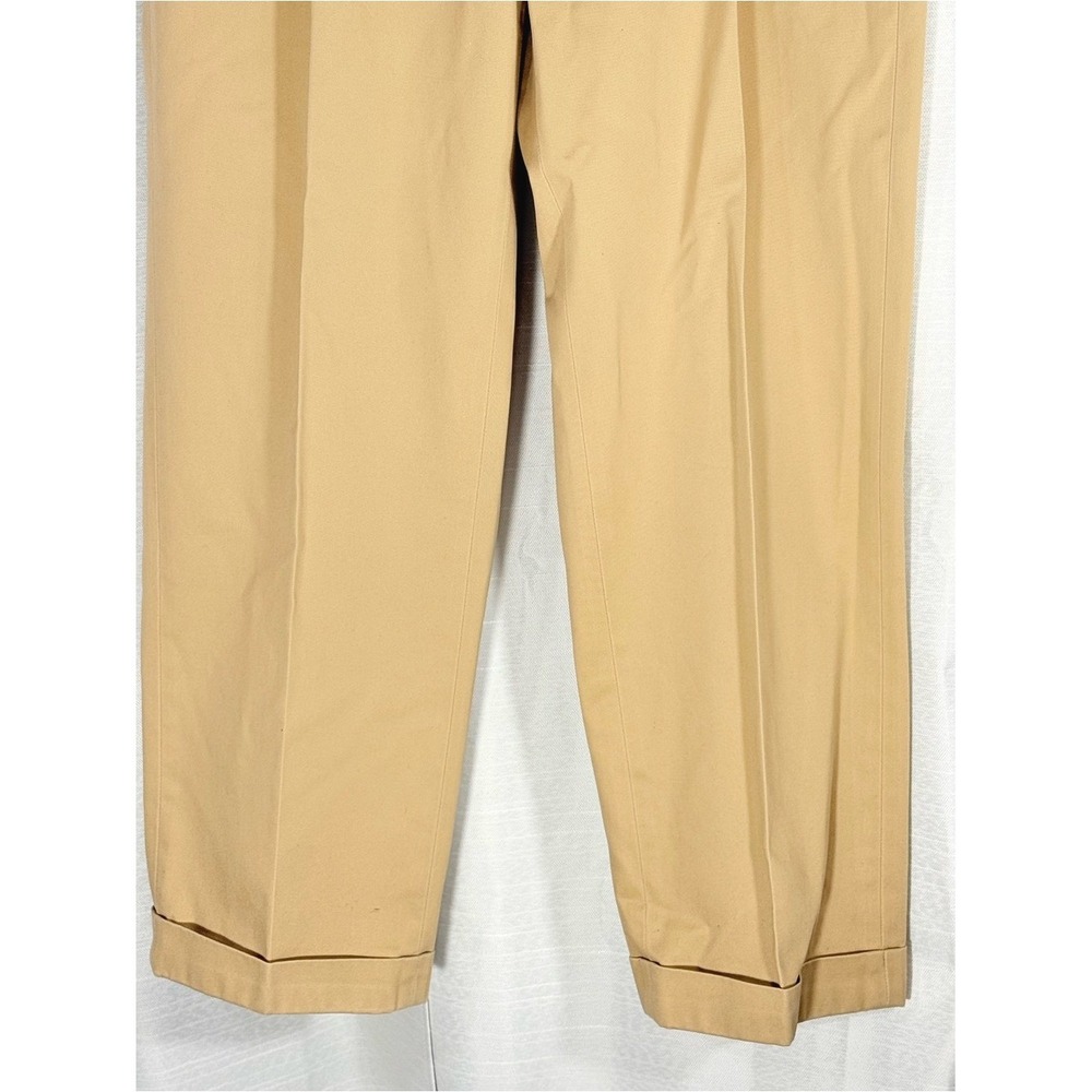 Brooks Brothers Elliot Tan Pleated Cuffed Advantage Chino Pants 38 x 30 - Picture 3 of 10
